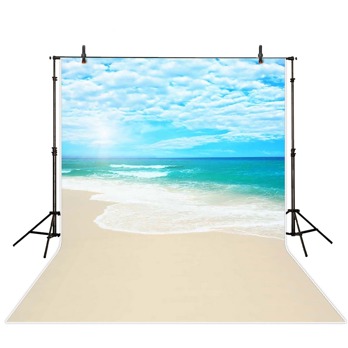 scenic Photo background Sea blue clouds sunny beach sea wave photography digital backdrops vinyl photocall 