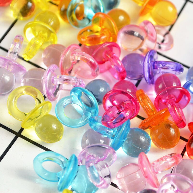 pcs New Cute Pacifiers Pink Blue Transparent Mini Boy Girl Baby Shower Party Favor Cake Decoration DIY Supplies 