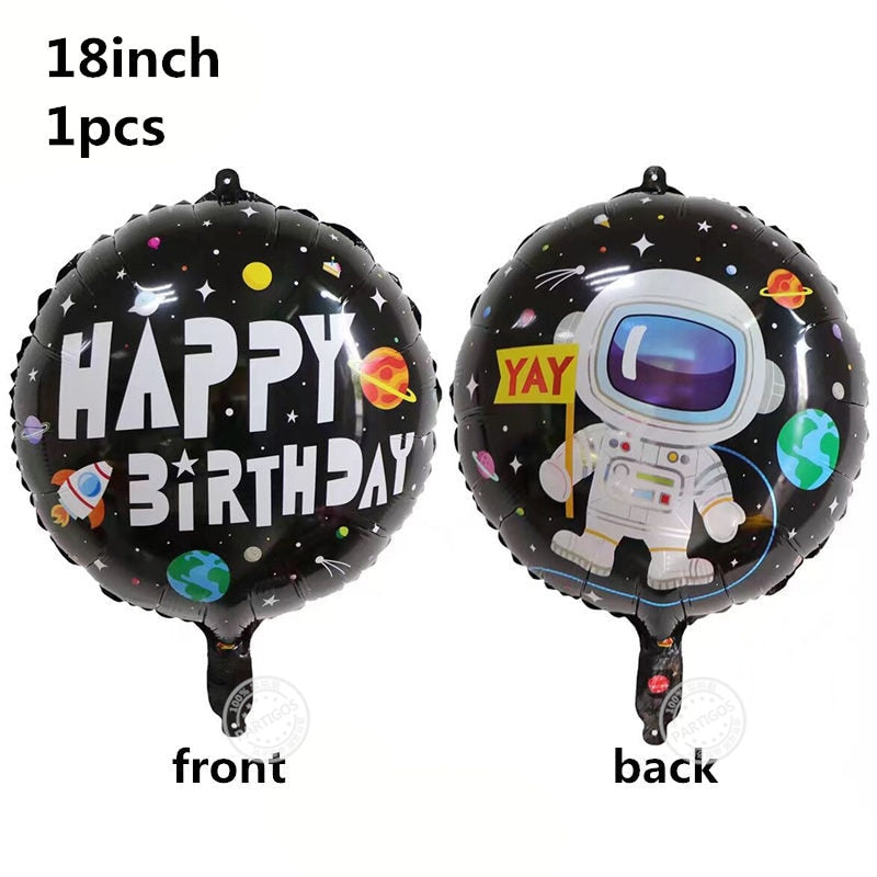 Outer Space Party Astronaut balloons Rocket Foil Balloons Galaxy Theme Boy Kids Birthday Decor Favors helium globals 