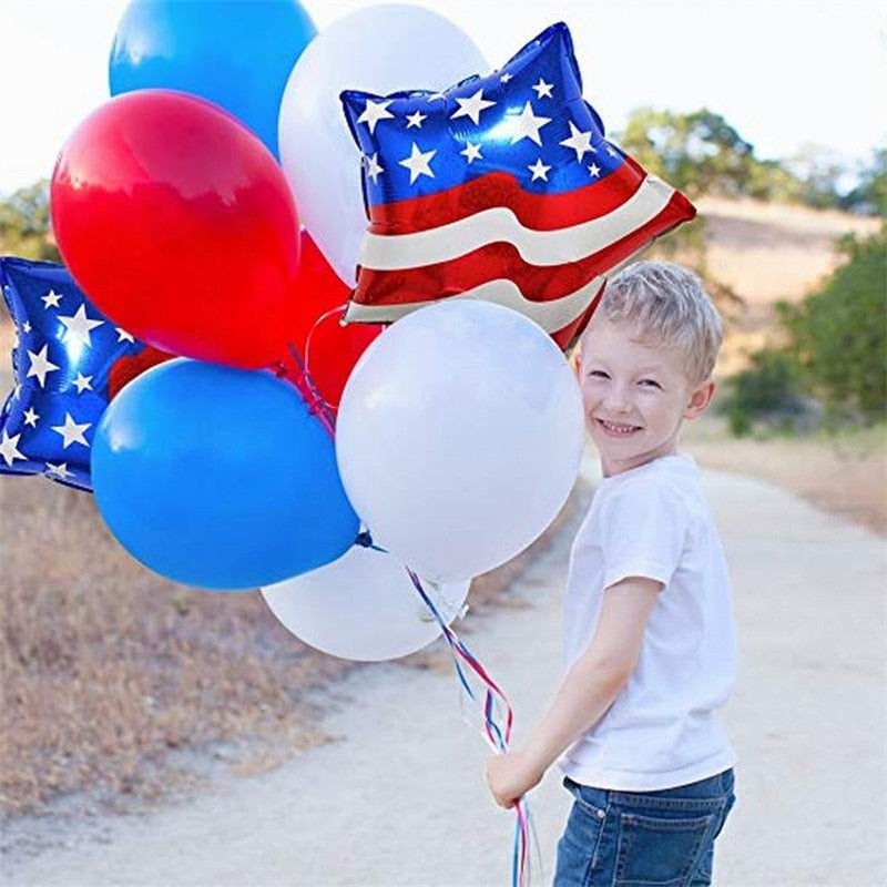 Special supplies for Independence Day Decor USA Party Supplies The Stars And The Stripes Foil Balloons captain Globos PartyDecorHQ