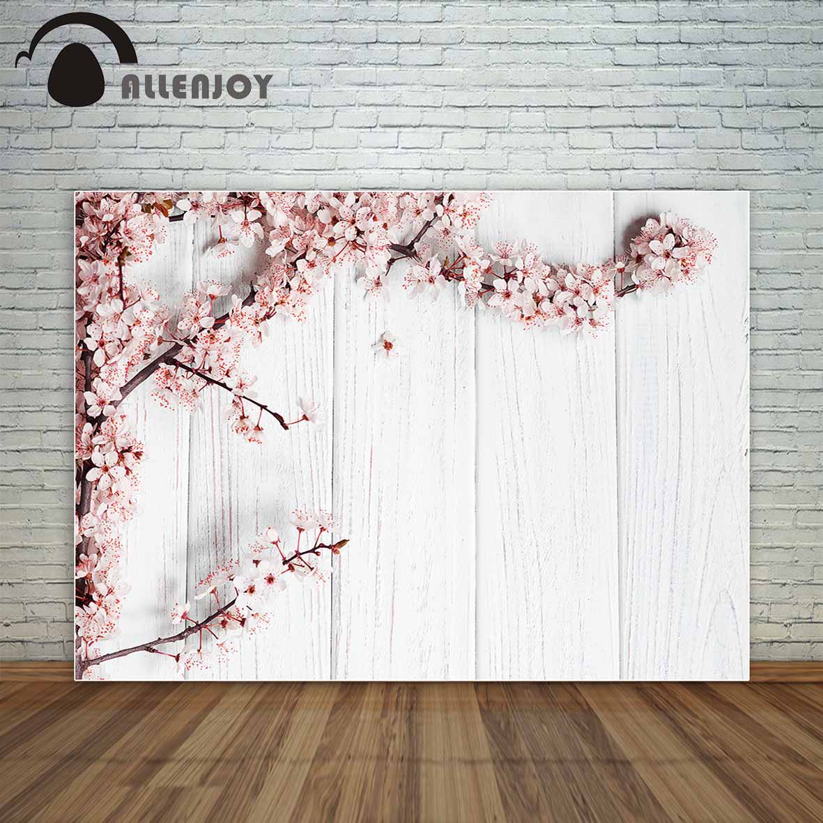 pink flowers white wooden background baby photo fund photography vinyl photocall 