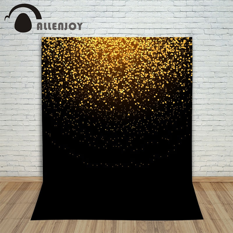 photo background Golden spots black shiny glitter baby foto photocall 