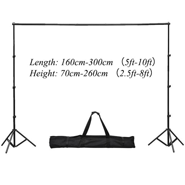 3*2.6m/10*8ft Backdrop stent Background Support System 2 light stands + 1 cross bar + big bag PartyDecorHQ