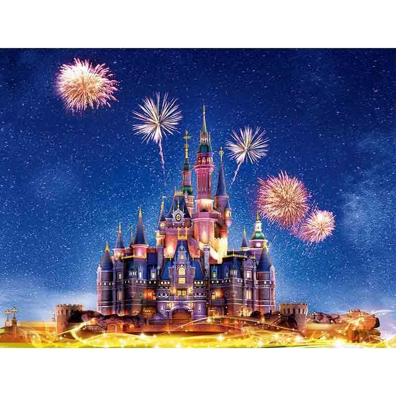 photo background Castle children Birthday backdrop fireworks fairy tale wonderland party fond photography 