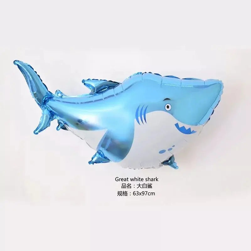 pcs Ocean Theme Balloons Birthday Party Decoration Set Shark Baby Shower Supplies Marine Sea Animals Home Decor Kids 