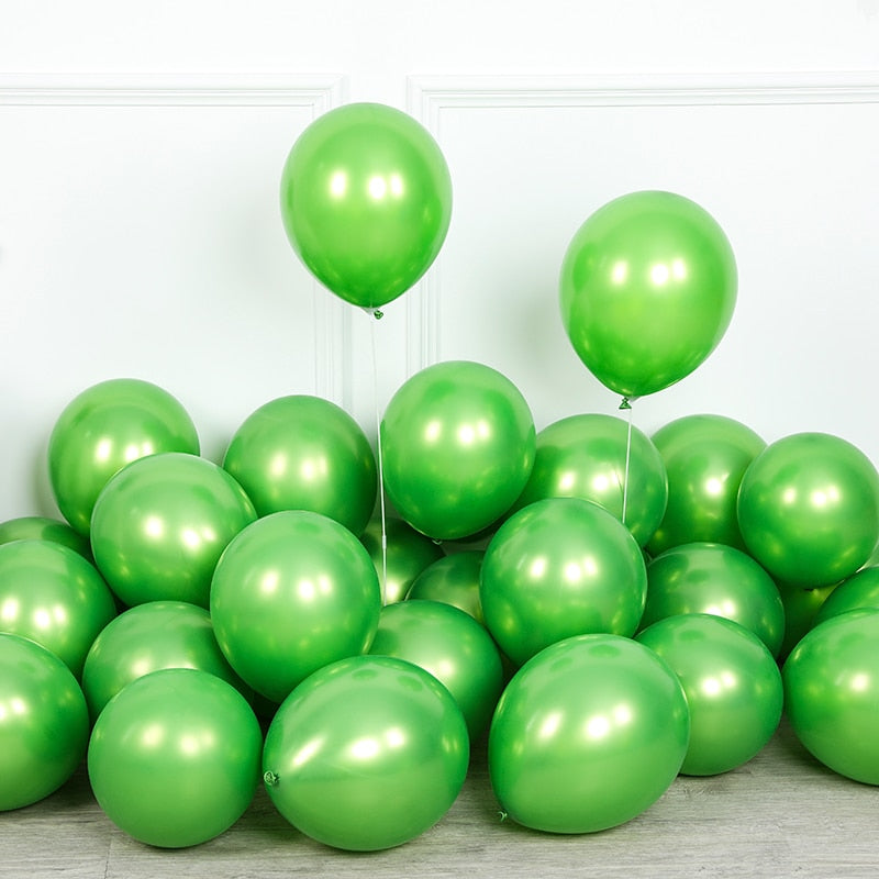 pcs inch mixed Chrome metallic shiny Latex Balloons Wedding birthday Party Decors supplies helium globos bulk sell 