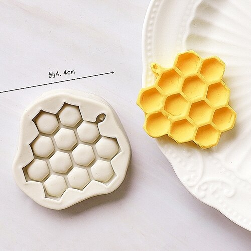 Bees Continuous Honeycomb Textured Silicone Molds Fondant Chocolate Cake Mould Decorating Tools Kitchen Bakeware 