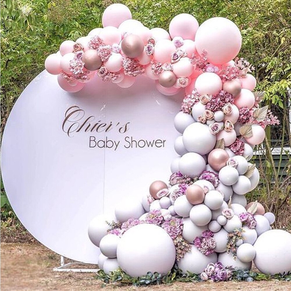 Pcs Macaron Pastel Pink Mix Matte Grey Latex Balloons Garland Kit Chain Valentines Day Wedding Baby Shower Home Decorations Inflatable Party