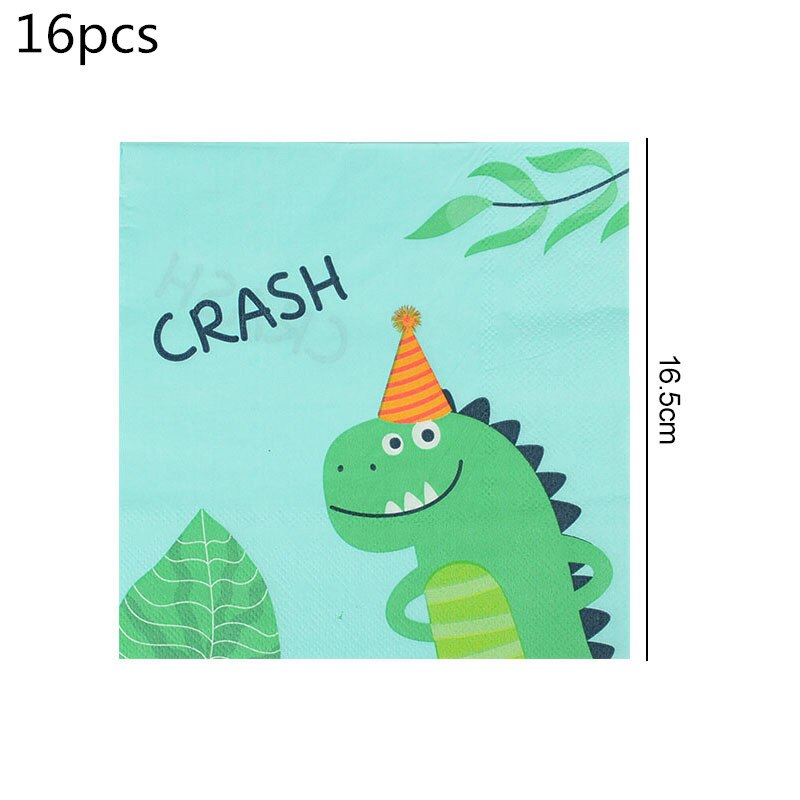 Dino Party Supplies Disposable tableware Dinosaur Theme party Tablecloth/napkin Baby Shower Boys Kids Favors Tableware Plate 