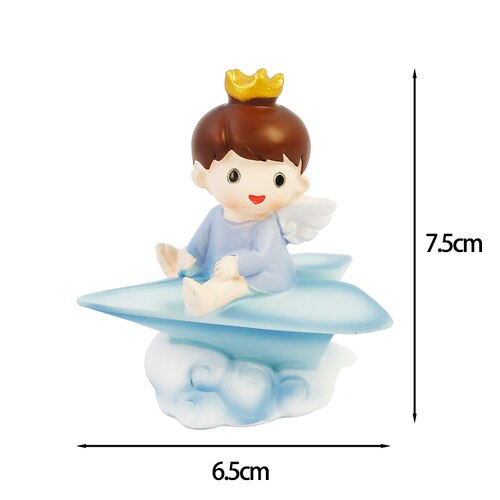 Castles Clouds Rainbows Boy Girl Blue Cake Topper Angel Happy Birthday Decoration Crown Children's Day Party Supplies 