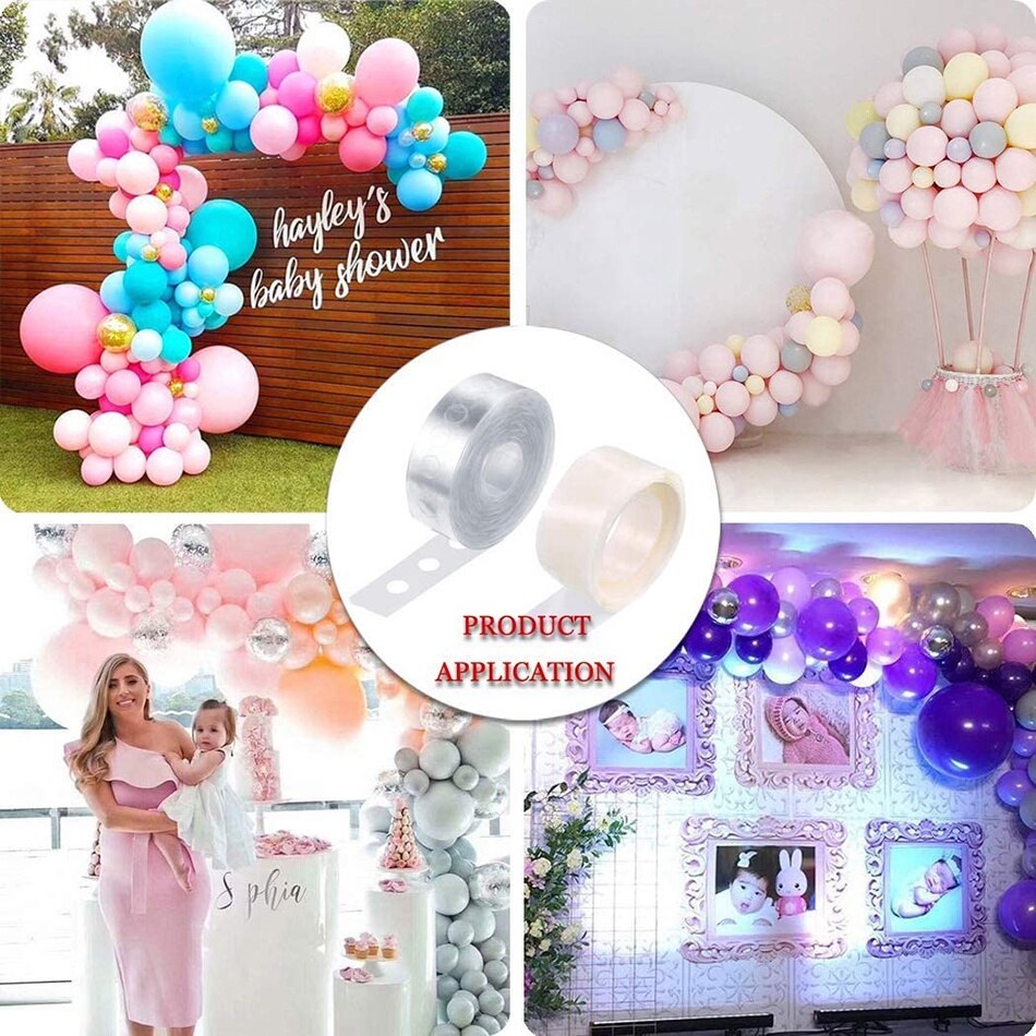 5M Balloon Chain 110 Holes Balloon Accessories Ribbon Dot Wedding Party Birthday Decoration Balloon Chain Arch Balloon Supplies PartyDecorHQ