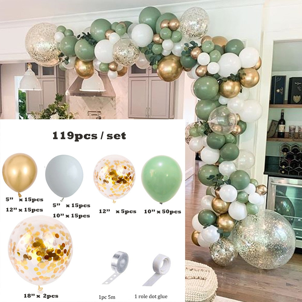 Macaron Latex Balloons set Garland Arch Kit Gold Ballon Wedding collection Birthday Party Decor decoration baloon Inflatable Decorations