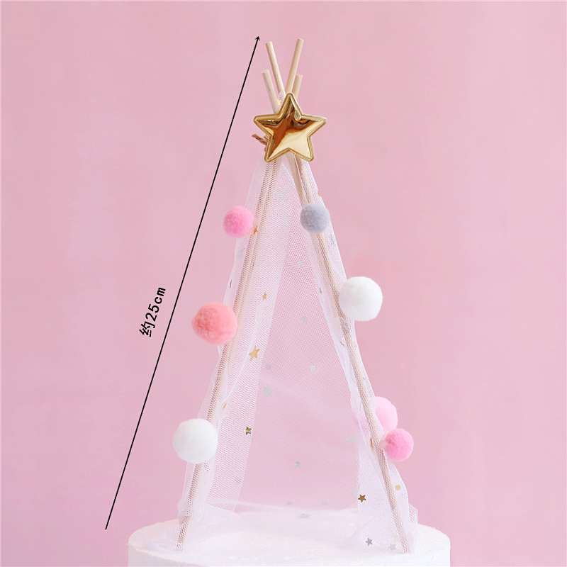 Clouds Moon Stars Sleeping Girl Decoration Angel Feather Cake Toppers Happy Children's Day Birthday for Party Supplies Gifts PartyDecorHQ