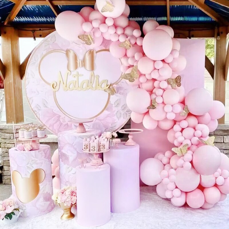 Pcs Balloons Arch Set Pink Balloon Garland Wedding Birthday Kit Baby Baptism Shower Party Decoration Inflatable Decorations