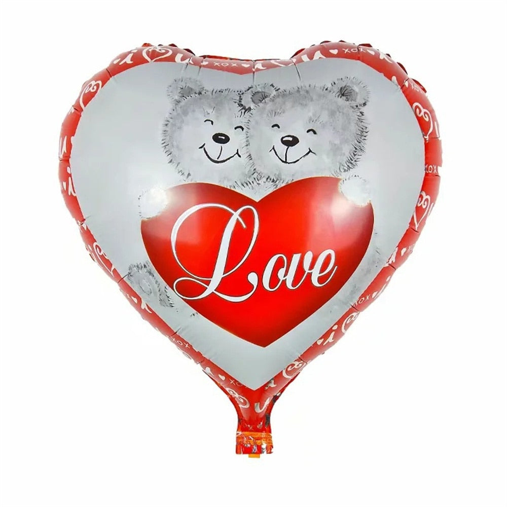 Pcs Inch Love Heart Balloons Wedding Valentines Days Helium Foil Globos Engagement Party Decorations Gifts 