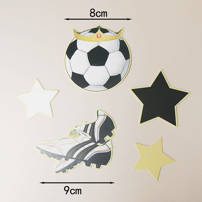 Football Basketball Theme Cake Topper Lovely Boy Soccer Ornaments Kid Birthday Happy Baking Cakes Decoration Supplies Flags 