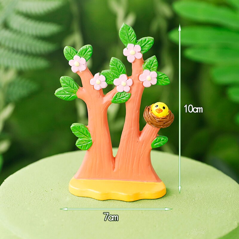 Lovely deer Baby Cake Toppers Cartoon Animal Forest Kid`s Birthday Party Decoration Deer Trees Cupcake Cakes Baking 