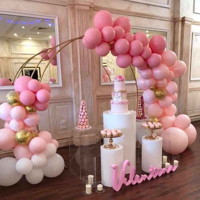 Balloons Arch Set White Red Pink Balloon Garland Wedding Birthday Theme Party Baby Baptism Girl Shower Golden Confetti Inflatable Decorations