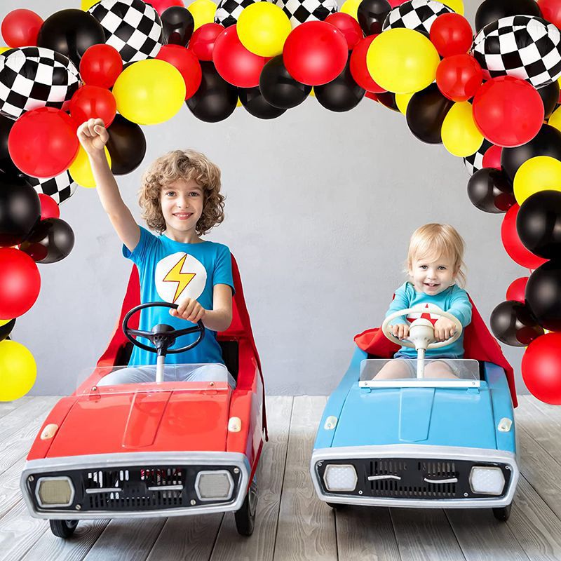 Racing Theme Birthday Party Decoration Red White Balloon Garland Arch Kit for Kids Birthday Supplies Baby Shower Party Supplies PartyDecorHQ