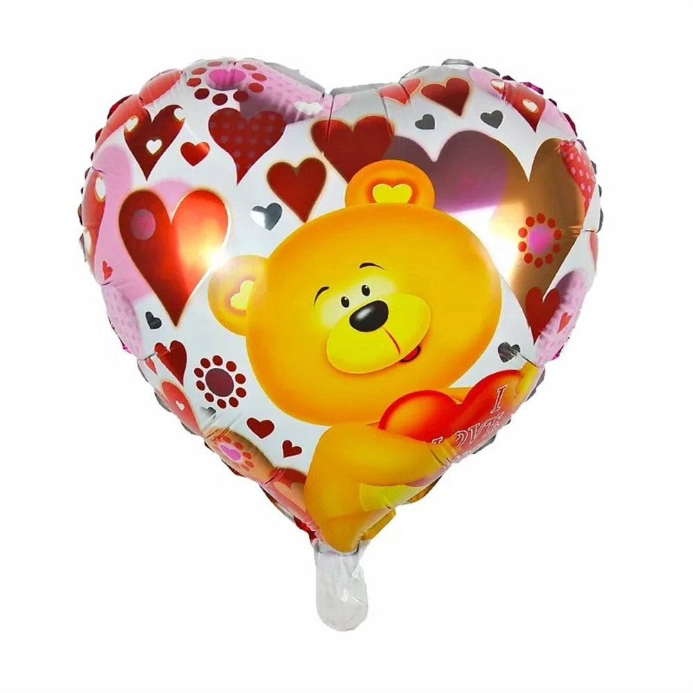 Pcs Inch Love Heart Balloons Wedding Valentines Days Helium Foil Globos Engagement Party Decorations Gifts 