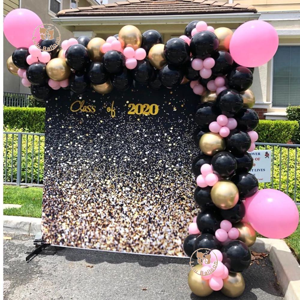 pcs Black Pink Balloon Garland Kit Backdrop Birthday Baby Bridal Shower Party Decorations Inflatable