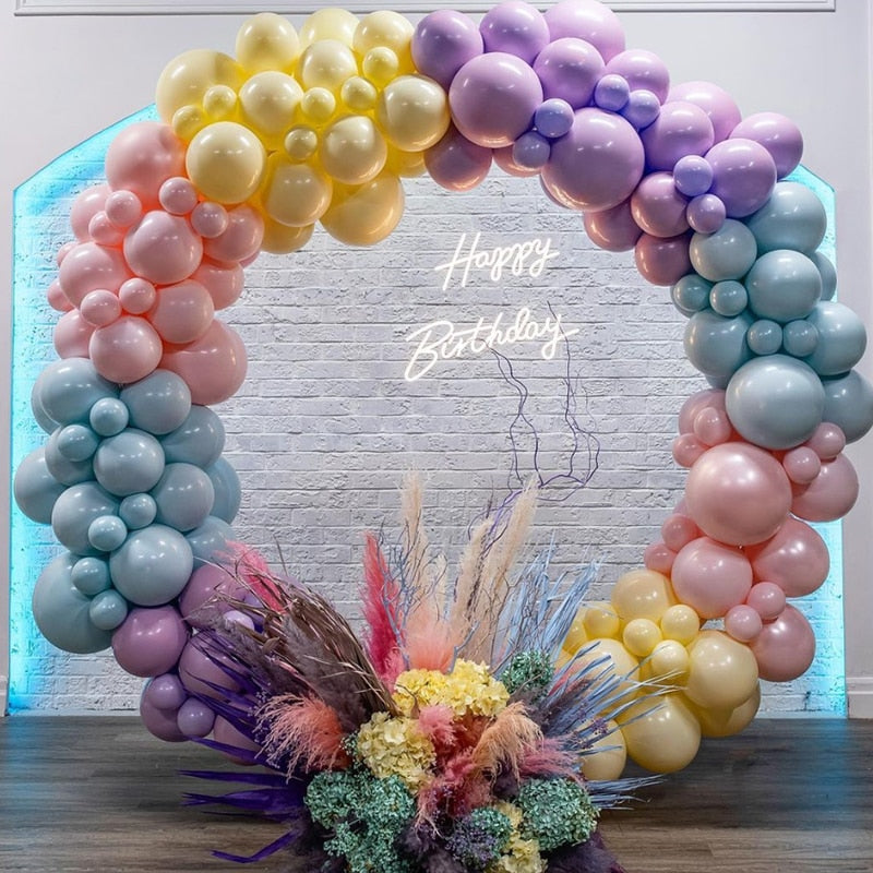 Pcs Macaron Balloons Garland Kit Pastel Balloon Arch Rainbow Chain Birthday Baby Shower Wedding Party Decor Inflatable Decorations