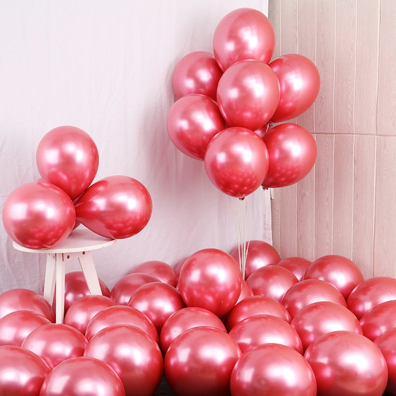 pcs Ruby Red Balloons Wedding Decoration Globos Happy Birthday Party Decor Latex Balloon BabyShower Valentine's Day Gift 