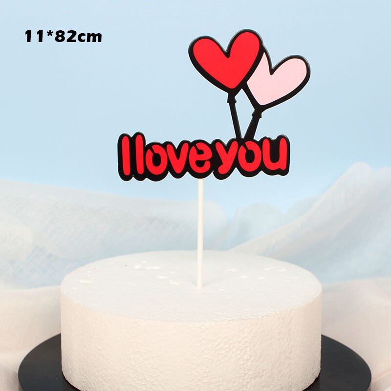 pcs Paper Cake Topper Happy Birthday Valentine Wedding Party Decorations Dessert Insert Baby Shower Baking Supplies 