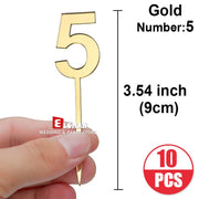 Gold-number 5-10pcs