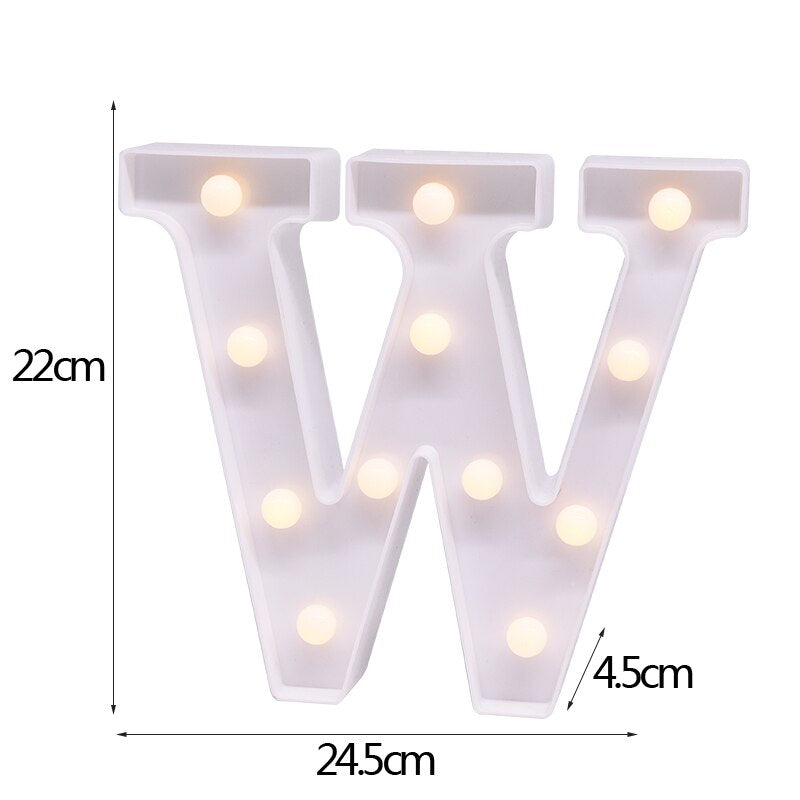 Pc LED Letter Night Light Alphabet Heart Number Plastic Wedding Valentines Day Ornament Birthday Party DIY Decoration 