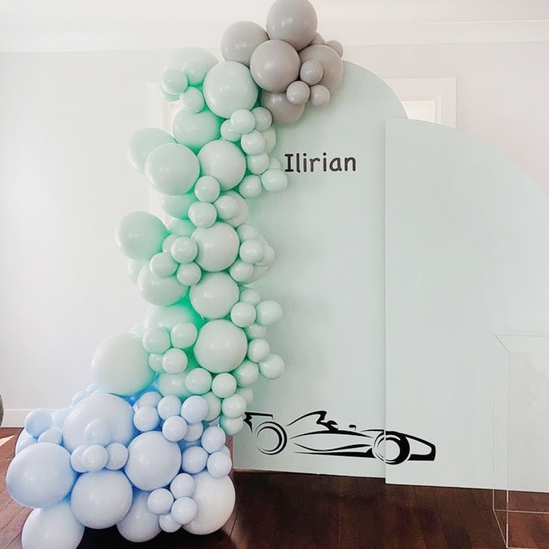 Pcs Latex Balloons Arch Set Green Gray Blue Balloon Garland Wedding Baby Baptism Shower Birthday Party Decoration Inflatable Decorations