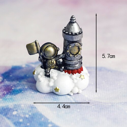 Astronaut Cake Topper Space Universe Planet Series Toppers Outer Birthday Party Dessert Props Festive Decoration 