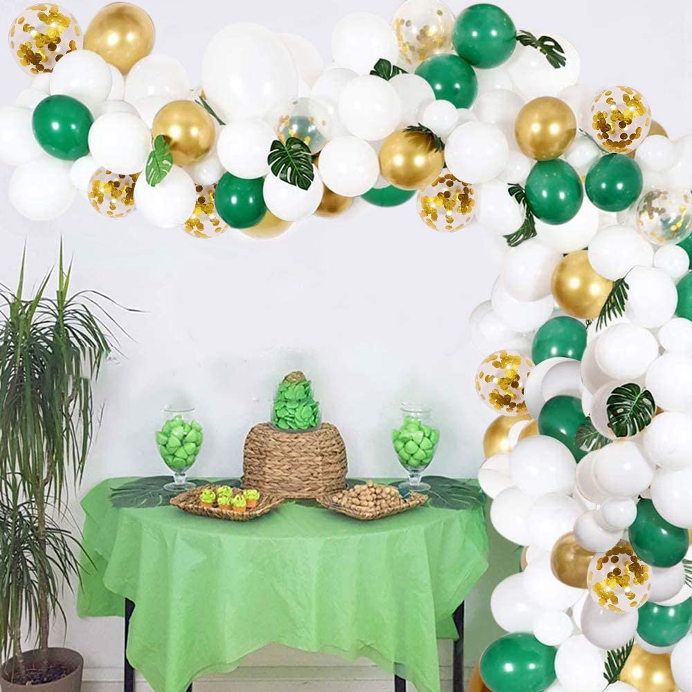 Pcs Balloon Garland Arch Kit Birthday Party Decorations Green White Balloons Baby Shower Wedding Anniversary Supplies Inflatable