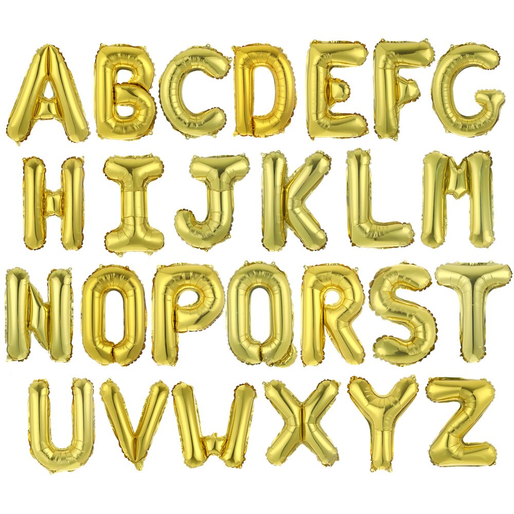 Pcs Inch A-Z Letter Foil Balloons Wholesale English Alphabet Shape Air Balls Birthday Anniversary Wedding Party Decorations 