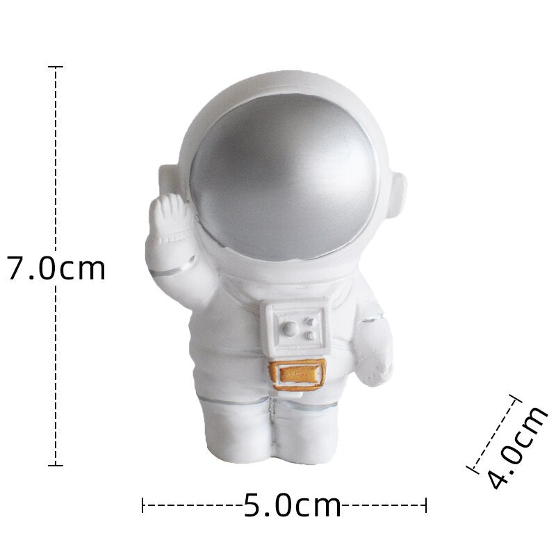 Astronaut Cake Topper Space Universe Birthday Decoration Outer Party Dessert Props Festive Toppers Gift Supplies 