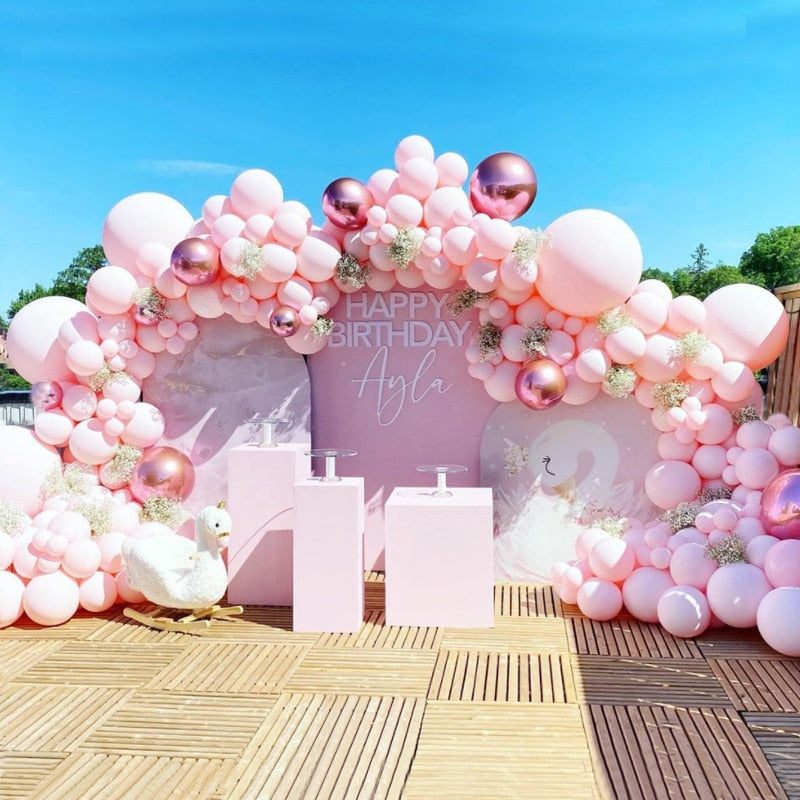 Pastel Macaron Balloons Arch Set Pink Balloon Garland Baby Baptism Shower Wedding Birthday Party Anniversary Decoration Inflatable Decorations