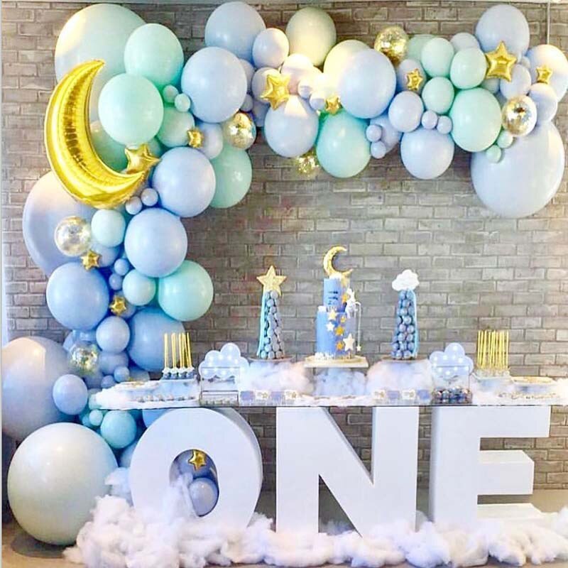 PCS Macaron Balloons Arch Kit Kids Birthday Party Decorations Baby Shower DIY Garland Moon Star Set Inflatable