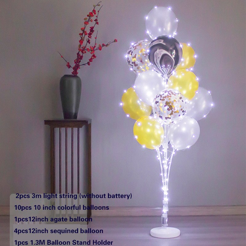 Table Balloons Stand Kit String Light Centerpiece Balloon Birthday Baby Shower Christmas Party Decorations 