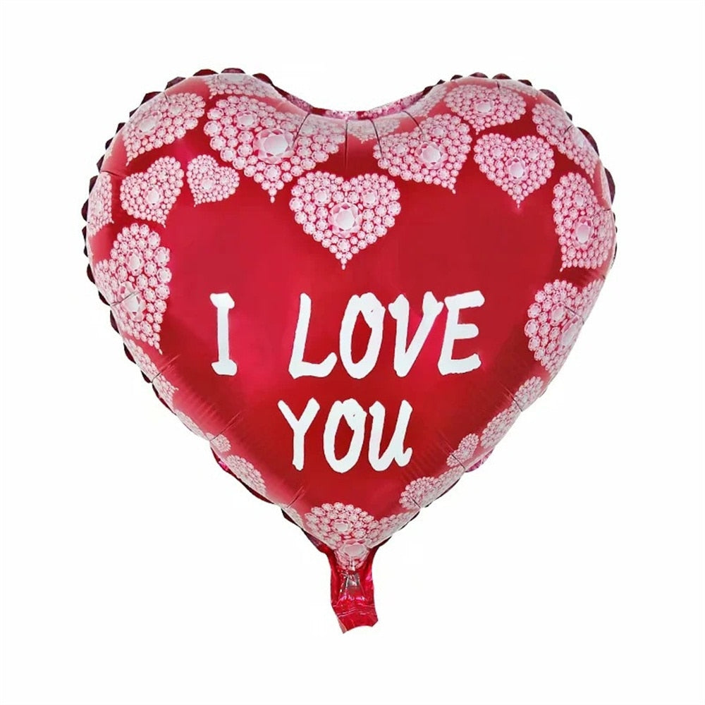 Pcs Inch Love Heart Balloons Wedding Valentines Days Helium Foil Globos Engagement Party Decorations Gifts 