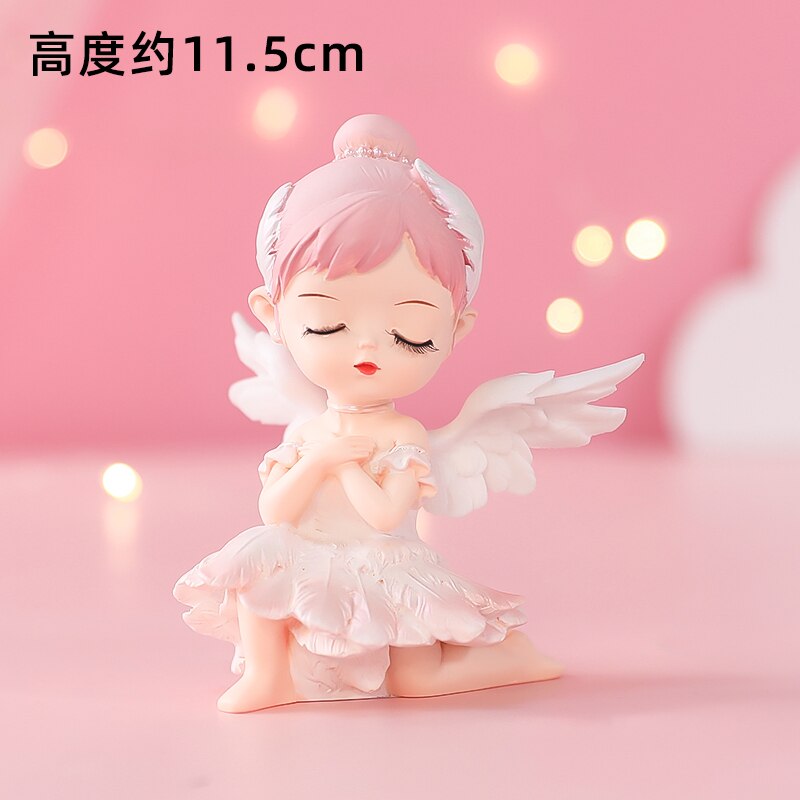 Cute Angel Wing Feather Cake Topper Baby Shower Kids Birthday Party Decor Supplies Wedding Dessert Decoration Tools 