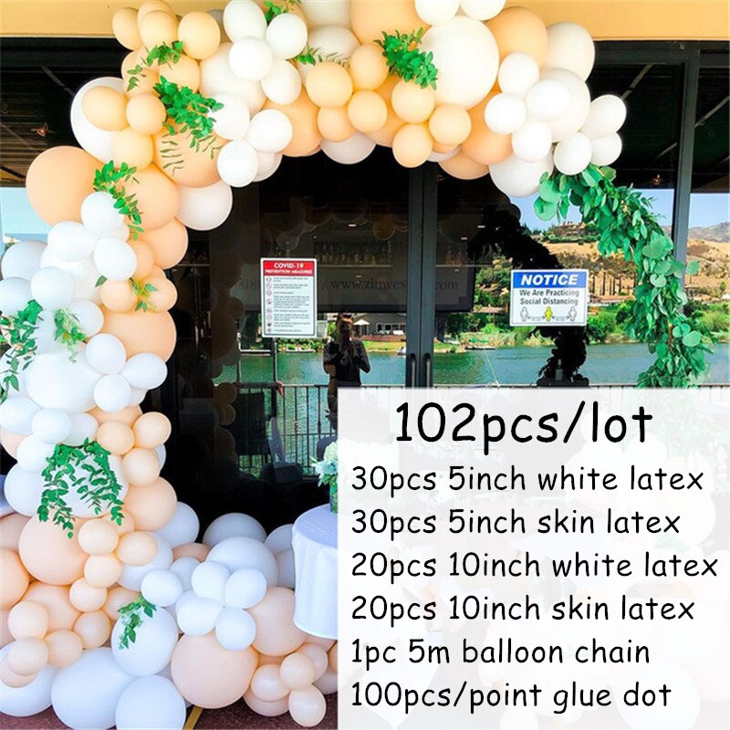 Balloons Garland Arch Kit Blue White Latex Wedding Decor Baby Shower Birthday Party Backgound Globos Supplies Inflatable Decorations