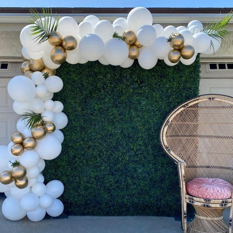 Macaron Balloons Arch Set White Golden Balloon Garland Wedding Birthday Party Decoration Baby Baptism Shower Balloon Arch Kit PartyDecorHQ