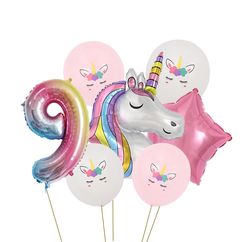 pcs Unicorn Balloon DIY Arch Garland Kit Wedding Baby Shower Girls Birthday Party Supplies Decorations Inflatable