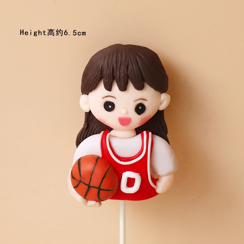 1Set/lot Basketball Theme Party Happy Birthday Banner Cake Topper Kids Boy Birthday Party Basketball Cake Decorations Supplies PartyDecorHQ