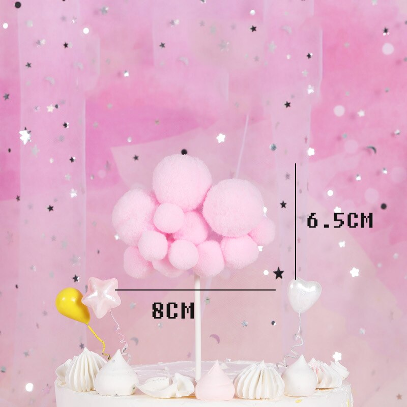 Cute Cloud Cake Topper Unicorn st Dec Arch Hot Balloons Cupcake Decor Happy Birthday Party Kid Boy Girl Baby Shower 