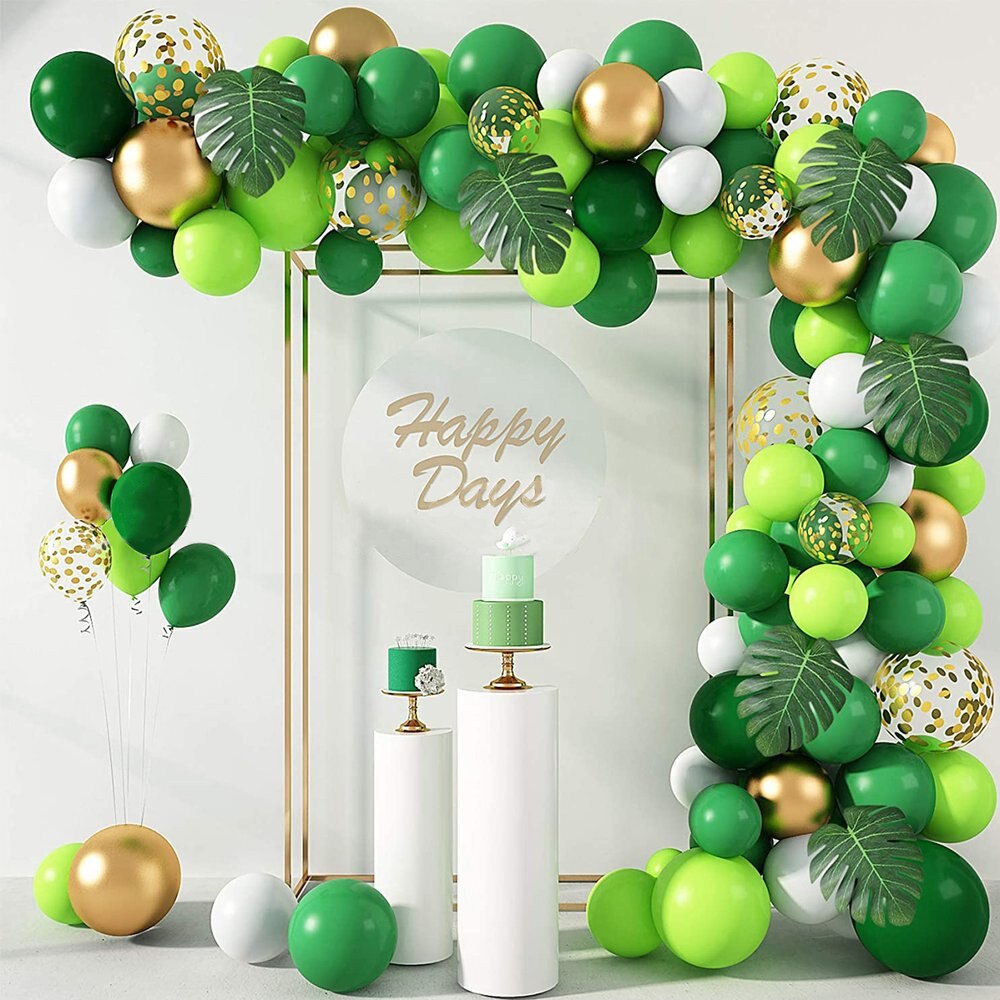 PCS Green Forest Theme Birthday Baby Shower Party Decoration Latex Balloons Arch Set Confetti Inflatable Decorations