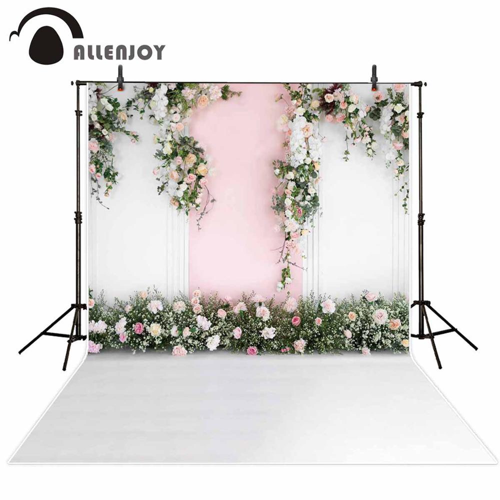 White Flowers Wedding Photography Photophone Pure newborn Photocall Backdrop Baby Photo Studio Clean Ground Background 