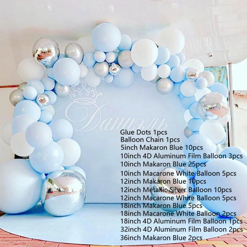 Balloons Arch Set Blue Green Balloon Garland Birthday Party Decoration Wedding Baby Baptism Shower Anniversary Confetti Inflatable Decorations