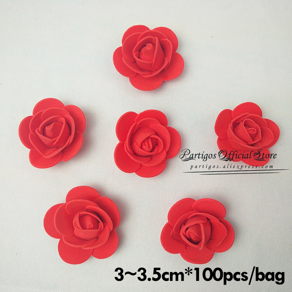 DIY Valentines Day Gifts Red Rose Bear Artificial foam Roses Flower Wedding Engagement Decoration little Mold bear Teddy 