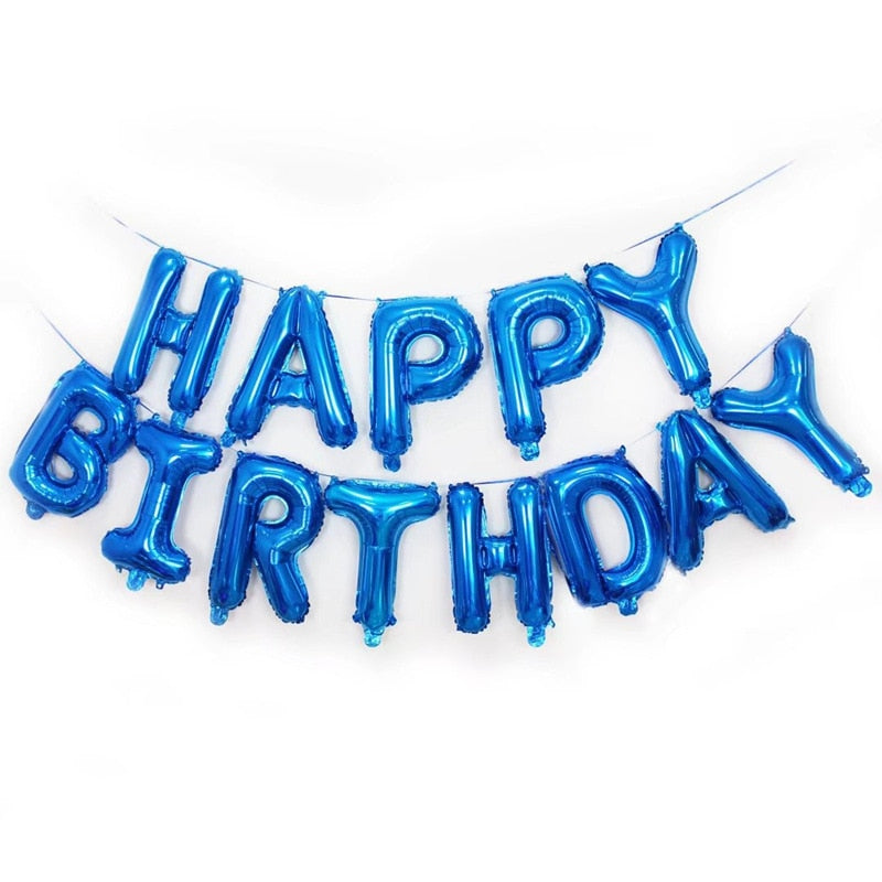 inch Letters HAPPY BIRTHDAY Foil Balloons Happy Birthday Party Decoration Kids Alphabet Air Baby Shower Supplies 